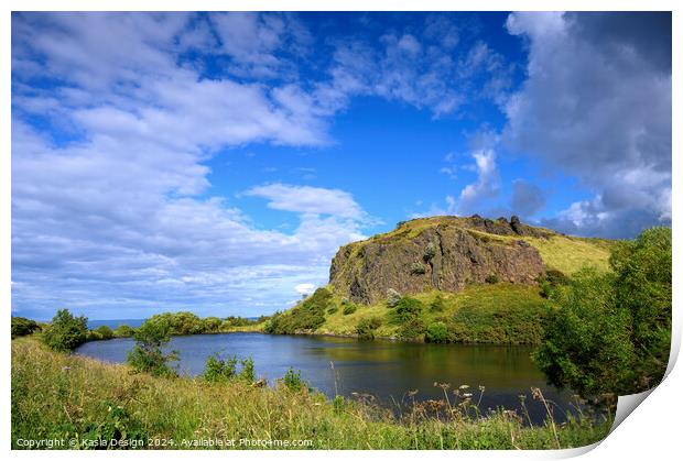 Dunsapie Loch and Crags Print by Kasia Design