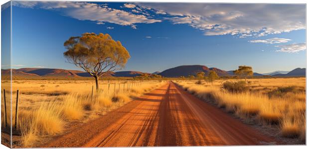 Australian Outback red dirt Road Canvas Print by T2 