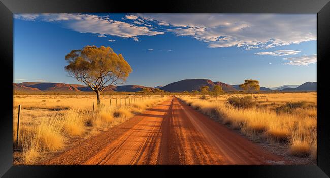 Australian Outback red dirt Road Framed Print by T2 