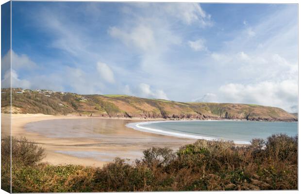 Freshwater East, Pembrokeshire, Wales. Canvas Print by Colin Allen