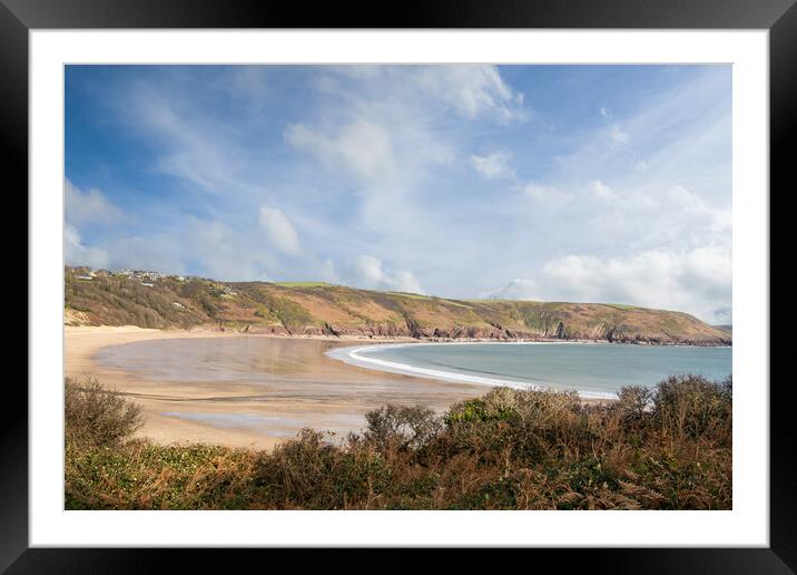 Freshwater East, Pembrokeshire, Wales. Framed Mounted Print by Colin Allen