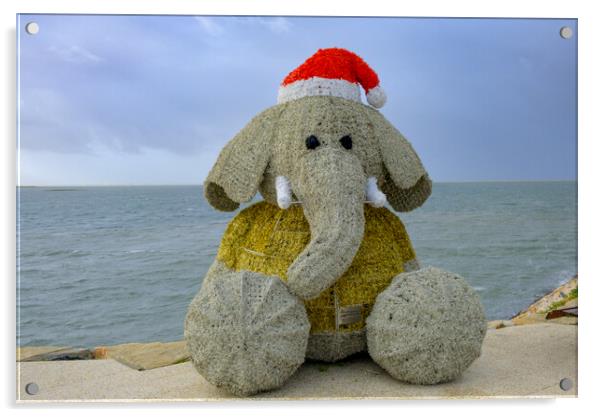 Christmas Dumbo Acrylic by Steve Smith