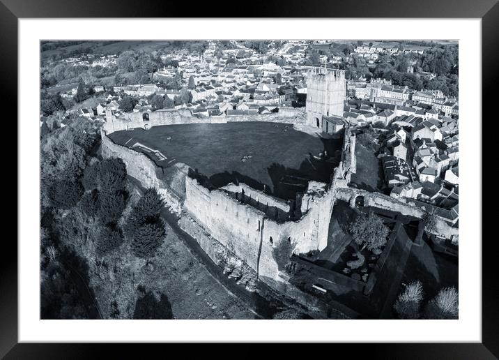 Richmond Castle Framed Mounted Print by Apollo Aerial Photography