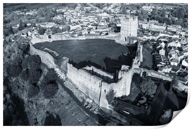 Richmond Castle Print by Apollo Aerial Photography