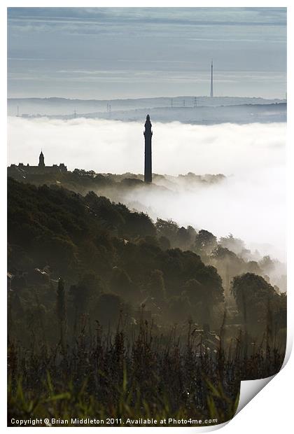 Wainhouse Tower, Halifax Print by Brian Middleton