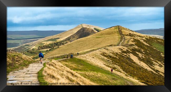 View from Mam Tor in Derbyshire Framed Print by Keith Douglas