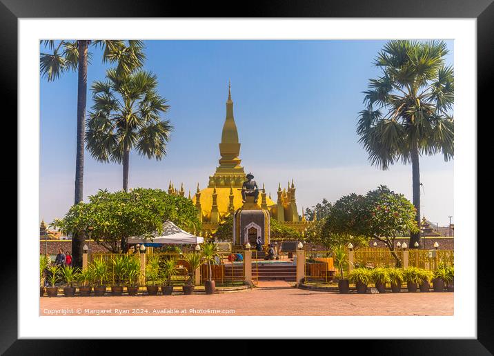Pha That Luang Stupa Framed Mounted Print by Margaret Ryan