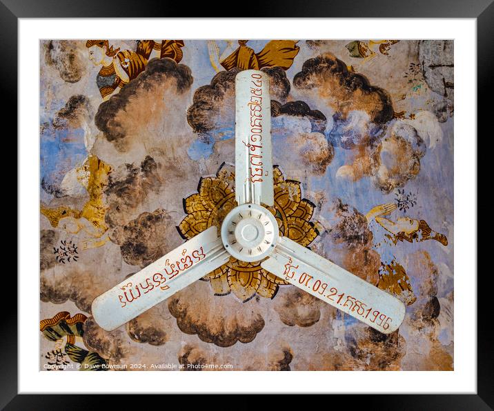 Cambodian Ceiling Fan Framed Mounted Print by Dave Bowman