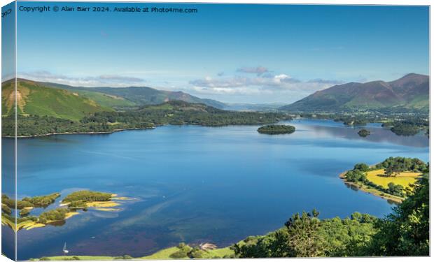 Surprise View at Derwent Water Canvas Print by Alan Barr
