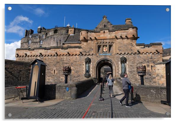 Main Gate To Edinburgh Castle Acrylic by Artur Bogacki