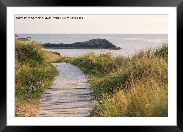 Path to ynys llanddwyn, Angelsey, north Wales Framed Mounted Print by Gary Parker