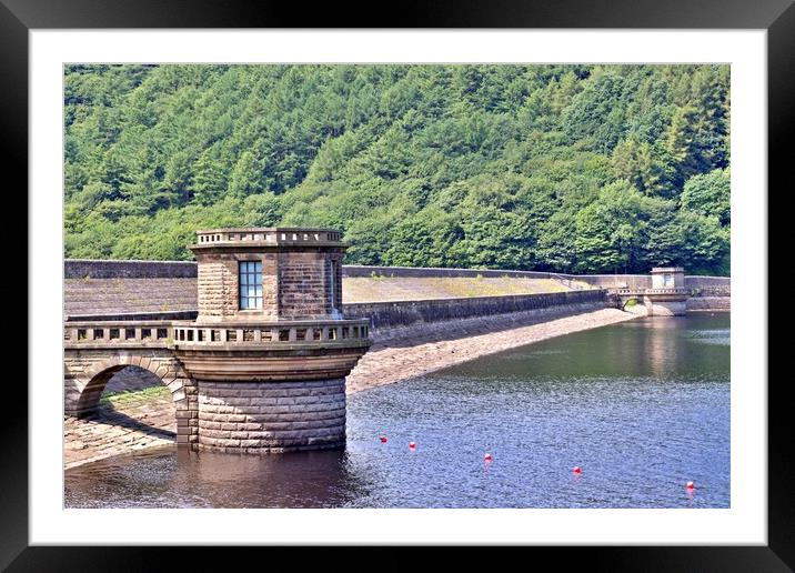 Ladybower reservoir dam Framed Mounted Print by Antony Robinson