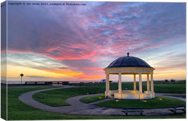January sunrise above the Bandstand Canvas Print by Jim Jones