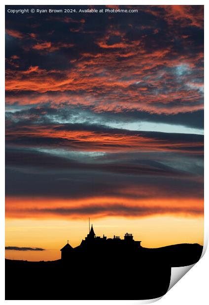 Sunset at West Kilbride Print by Ryan Brown