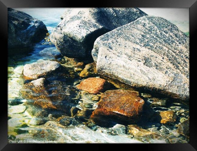 In The Rockpools Framed Print by Lee Osborne