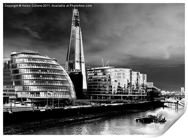 THE SHARD FROM TOWER BRIDGE Print by Helen Cullens