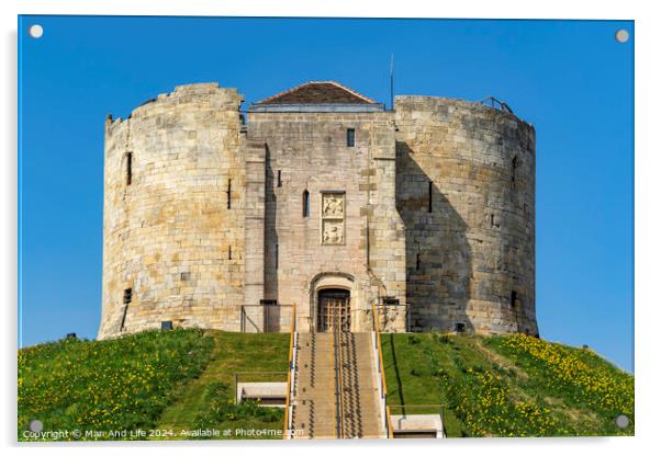 York Castle Acrylic by Man And Life