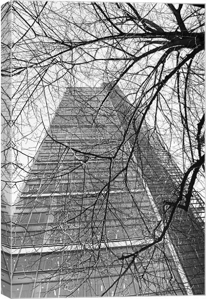 Heron Tower London black and white Canvas Print by Gary Eason