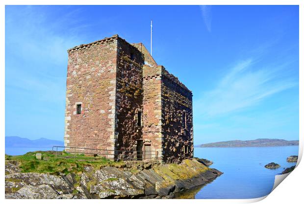 Portencross Castle, Clyde coast, North Ayrshire, Print by Allan Durward Photography