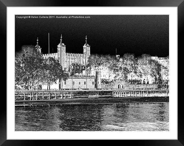 TOWER OF LONDON FROM SOUTH Framed Mounted Print by Helen Cullens
