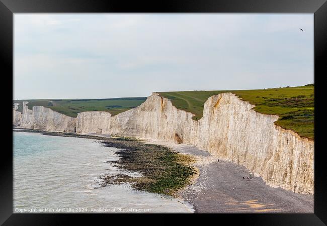 White Cliffs of Dover Framed Print by Man And Life