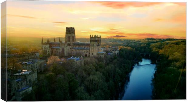 Durham Cathedral Sunrise Canvas Print by Steve Smith
