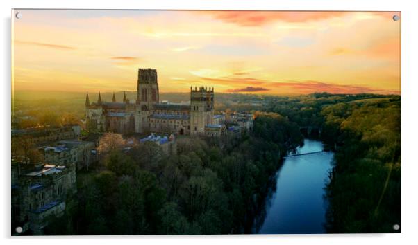 Durham Cathedral Sunrise Acrylic by Steve Smith