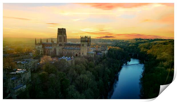 Durham Cathedral Sunrise Print by Steve Smith