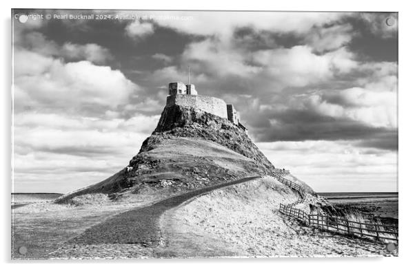 Lindisfarne Castle Holy Island Northumberland  Acrylic by Pearl Bucknall