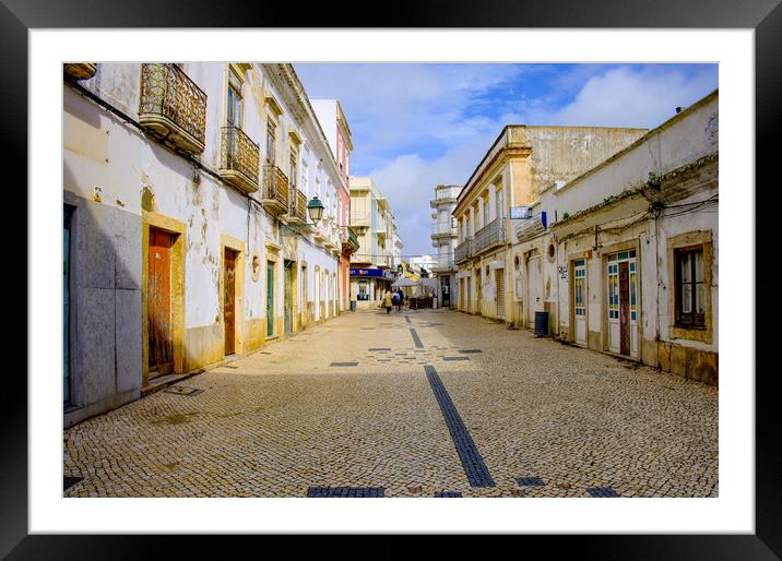 Olhão Old Town Framed Mounted Print by Steve Smith