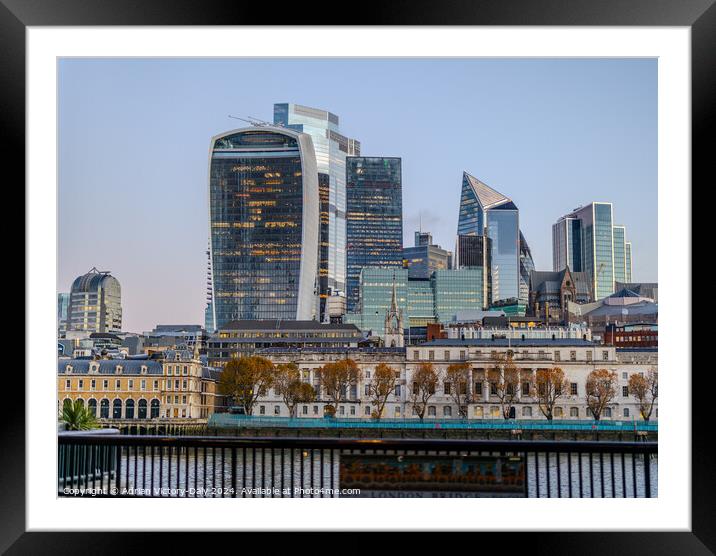 The City of London Framed Mounted Print by Adrian Victory-Daly