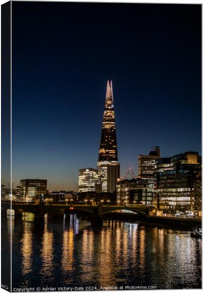The Shard, London Canvas Print by Adrian Victory-Daly