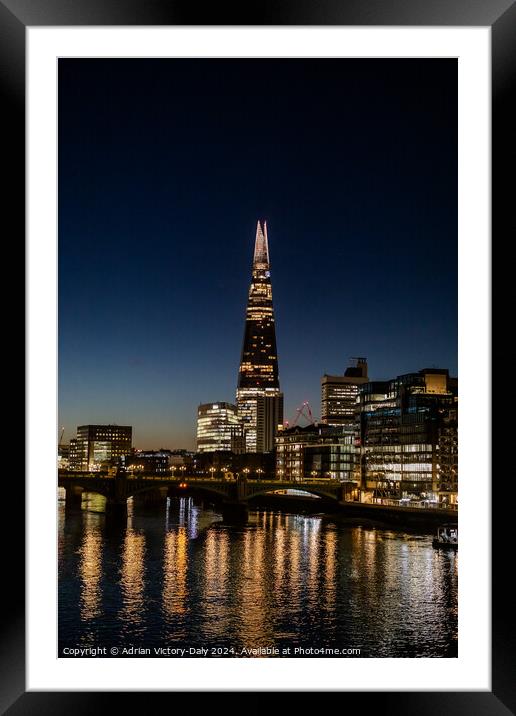 The Shard, London Framed Mounted Print by Adrian Victory-Daly