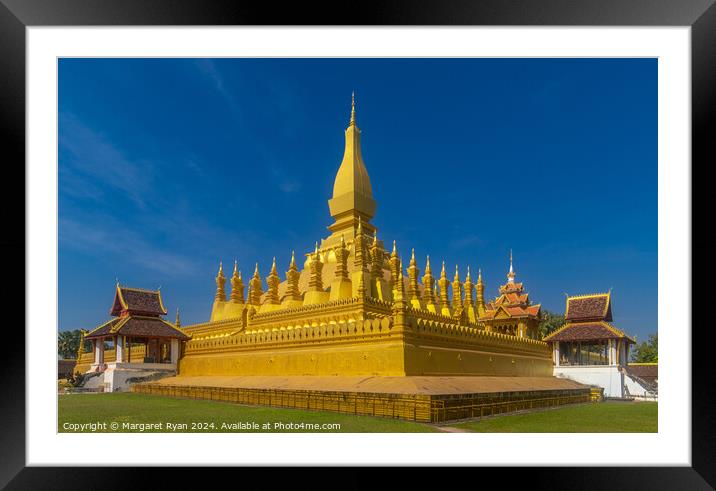  Pha That Luang Stupa Framed Mounted Print by Margaret Ryan