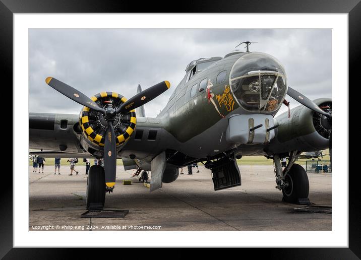 B-17 Flying Fortress - Sally B Framed Mounted Print by Philip King