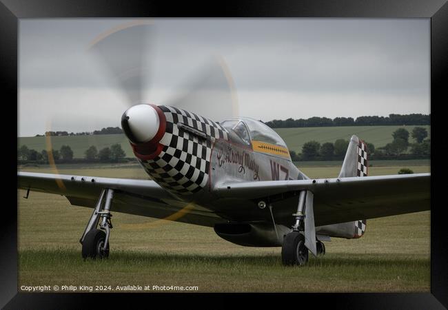 P-51 Mustang - Duxford Airshow Framed Print by Philip King