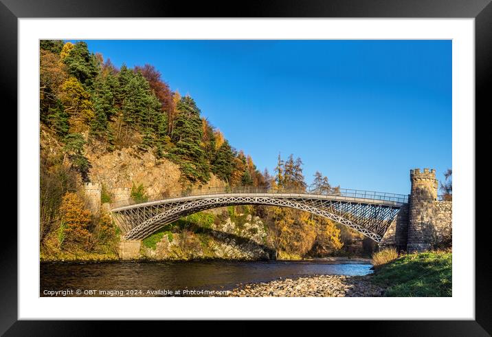 Craigellachie Bridge Thomas Telford 1814 Speyside Moray Highland Scotland  Framed Mounted Print by OBT imaging