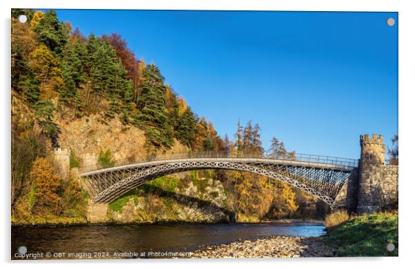 Craigellachie Bridge Thomas Telford 1814 Speyside Moray Highland Scotland  Acrylic by OBT imaging