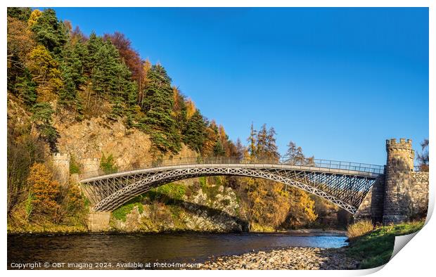 Craigellachie Bridge Thomas Telford 1814 Speyside Moray Highland Scotland  Print by OBT imaging