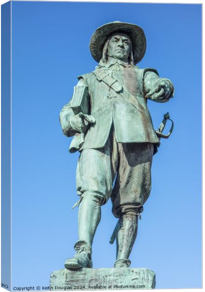 Statue of Oliver Cromwell Canvas Print by Keith Douglas