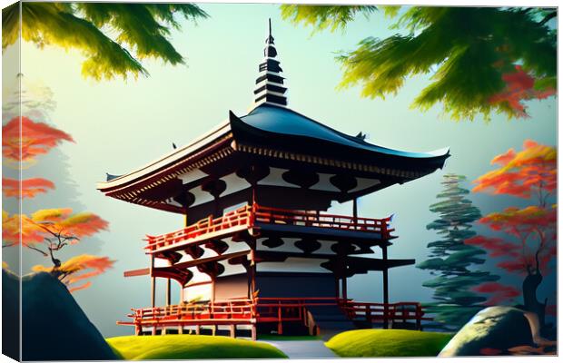 The Pagoda Canvas Print by Steve Purnell