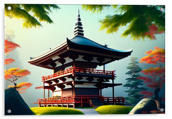 The Pagoda Acrylic by Steve Purnell