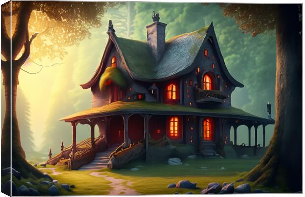 The Haunted House Canvas Print by Steve Purnell