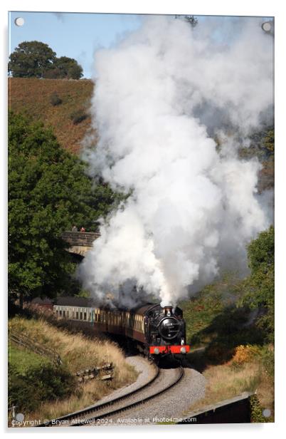 GWR 0-6-2 tank engine NYMR Acrylic by Bryan Attewell