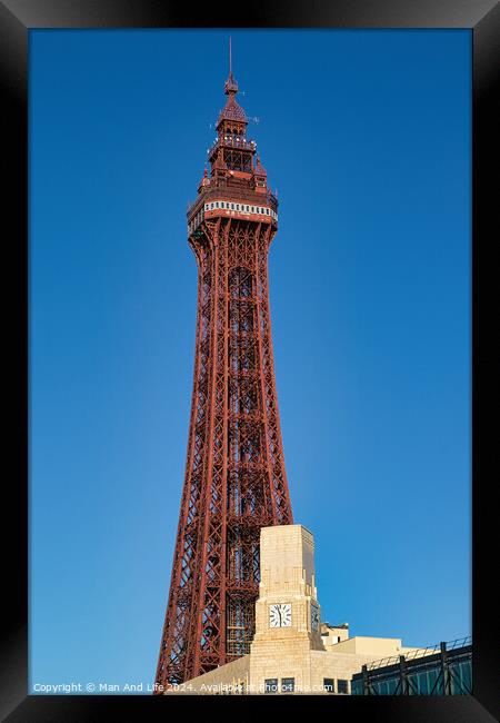Blackpool Tower Framed Print by Man And Life