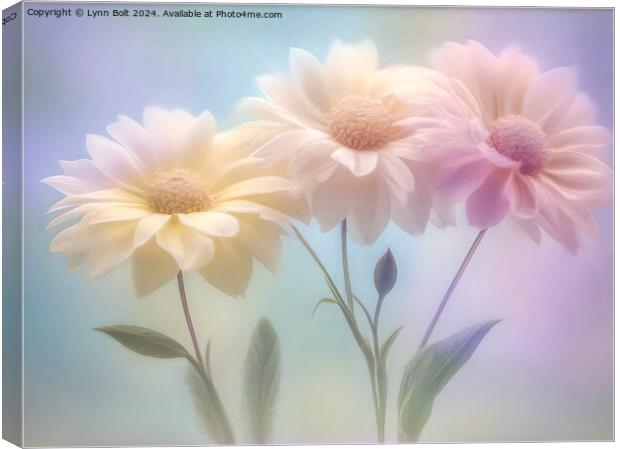 Three Flowers Canvas Print by Lynn Bolt