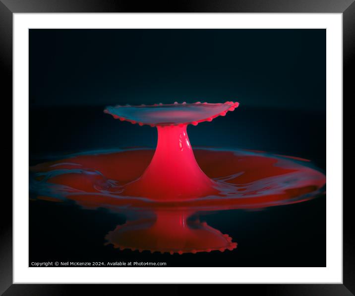 Splash of red Framed Mounted Print by Neil McKenzie