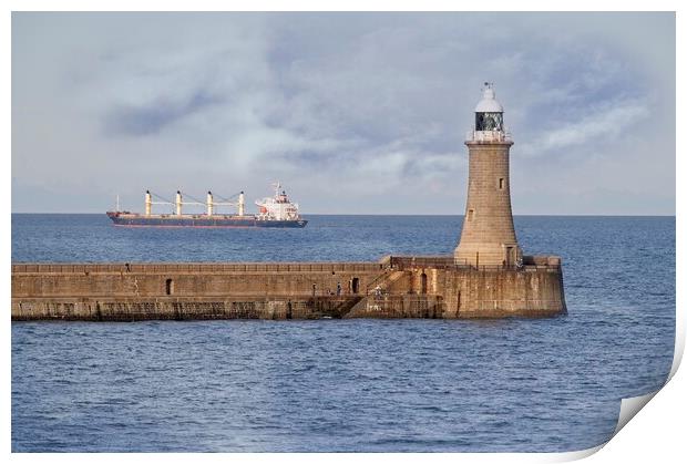 Tynemouth Lighthouse and North Pier   Print by Martyn Arnold