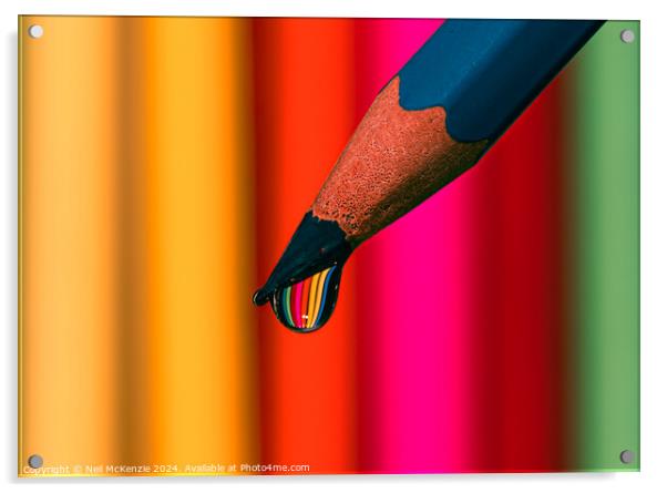 A drop of colour Acrylic by Neil McKenzie
