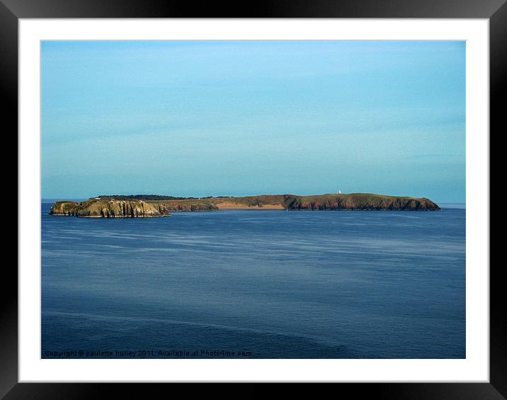 Caldey Island.Tenby. Framed Mounted Print by paulette hurley